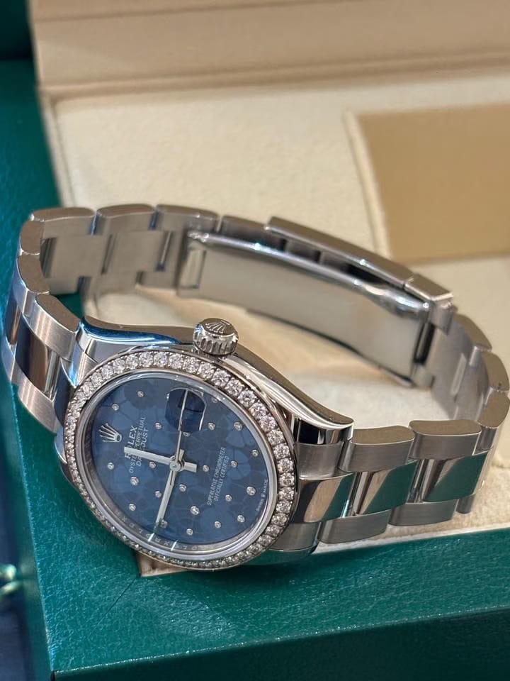 Rolex | Datejust | 278384RBR BLUE FLORAL OYS | Steel | 31 x 37 mm | Steel | Blue | Automatic
