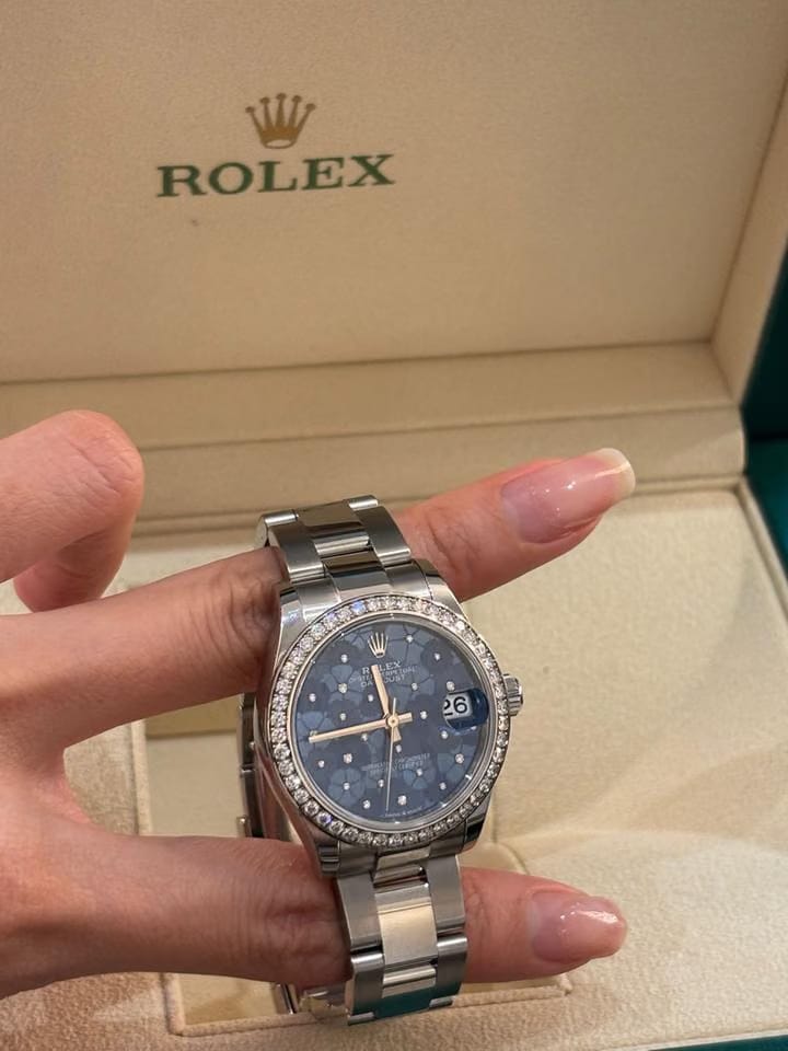 Rolex | Datejust | 278384RBR BLUE FLORAL OYS | Steel | 31 x 37 mm | Steel | Blue | Automatic
