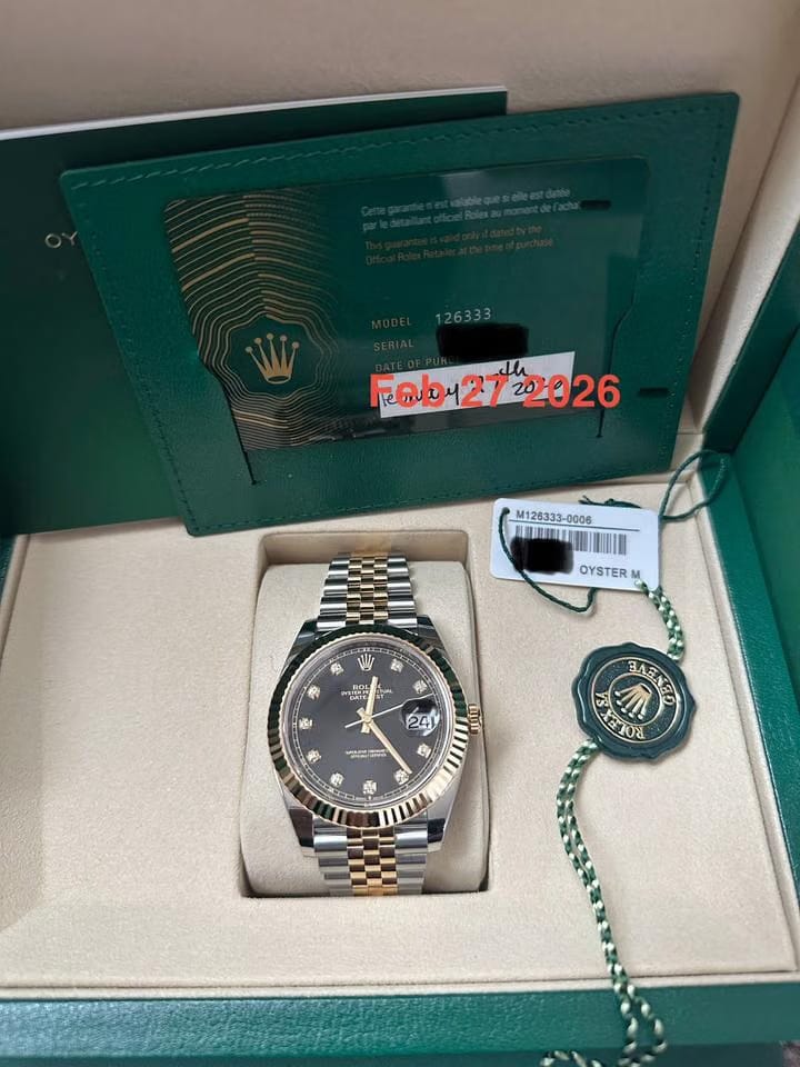Rolex | Datejust | 126333 | 41 mm | Gold/Steel | Black | Automatic