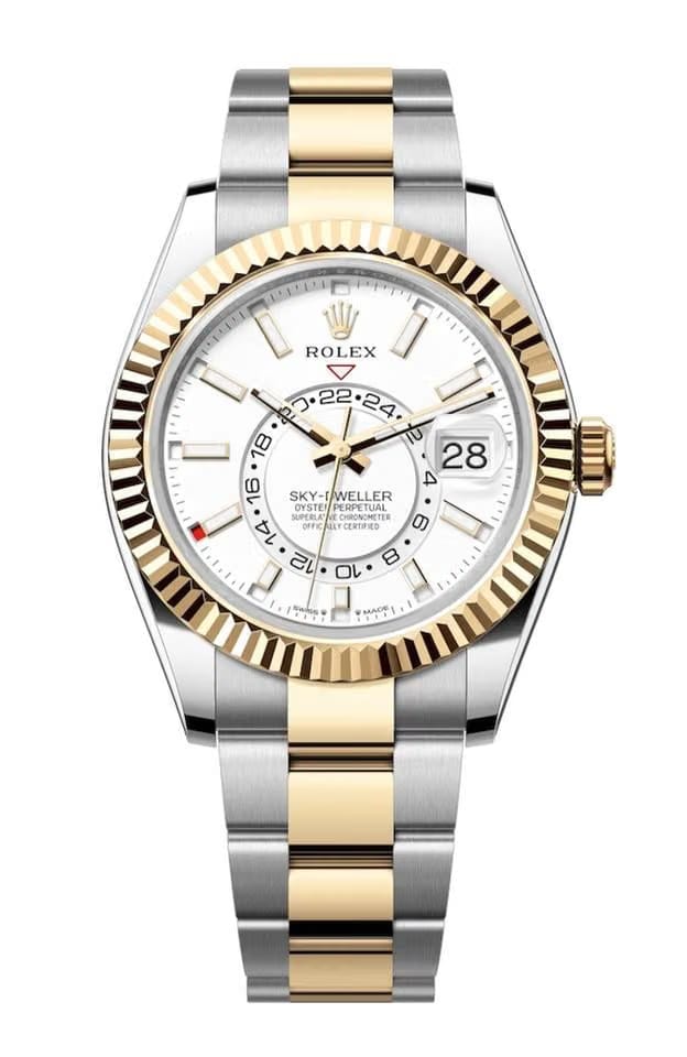 Rolex | Sky-Dweller | 336933 | Steel | 42 Mm | Yellow Gold | White | Automatic