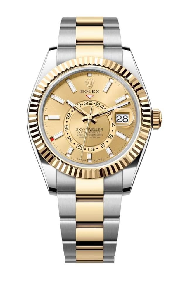 Rolex | Sky-Dweller | 336933 | Steel | 42 Mm | Yellow Gold | Champagne | Automatic
