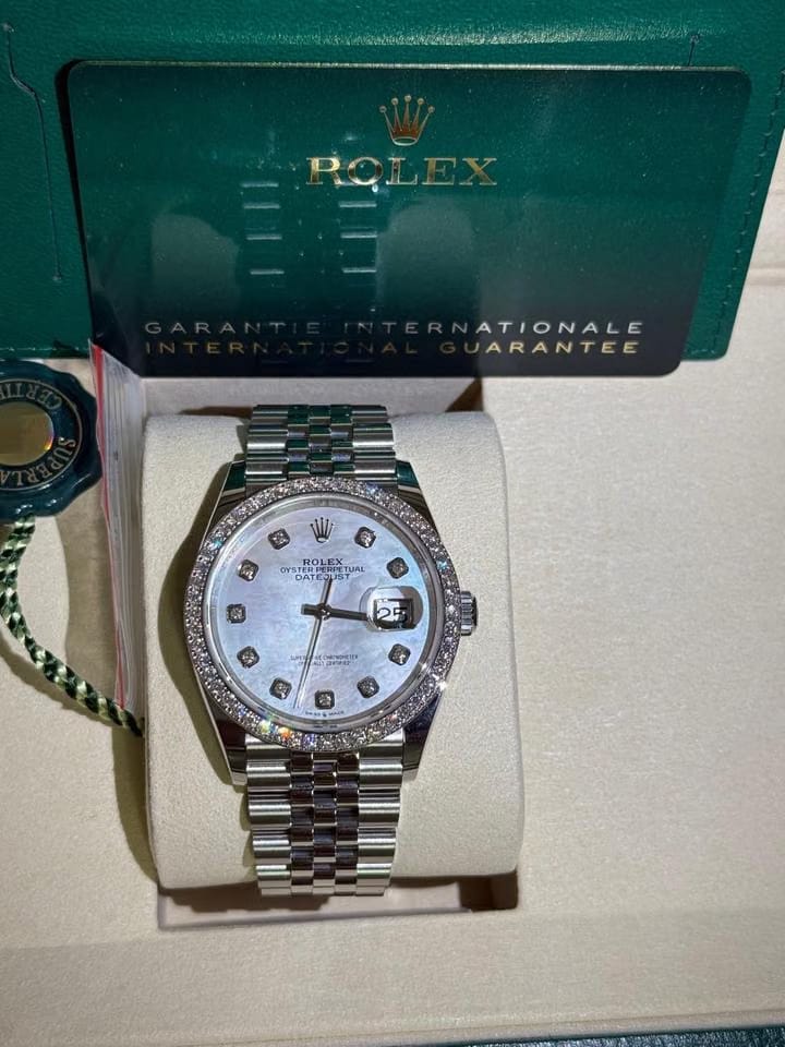 Rolex | Datejust | 126284RBR | White gold | 36 mm | White gold | Mother of pearl | Automatic