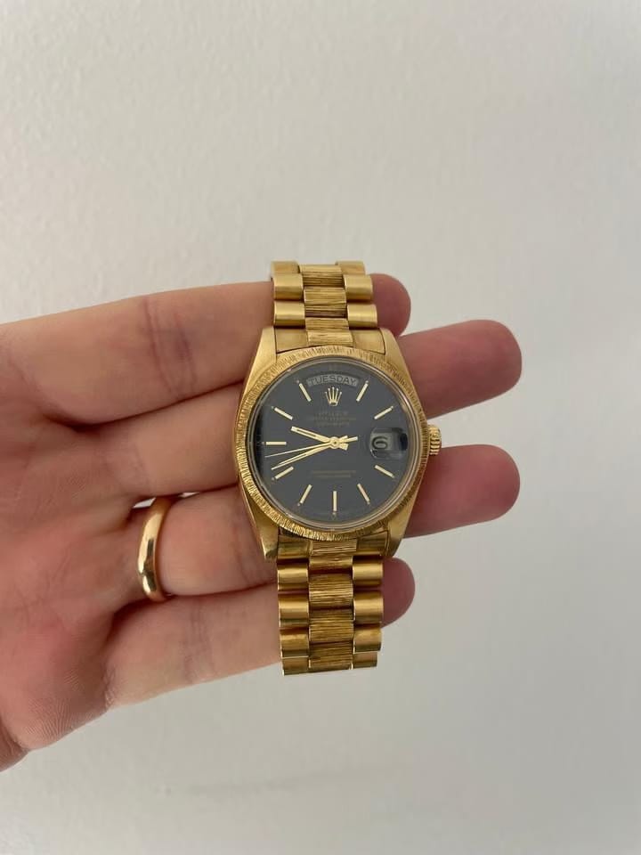 Rolex | Day-Date | 18078 | Yellow gold | 36 x 43 mm | Yellow gold | Blue | Automatic