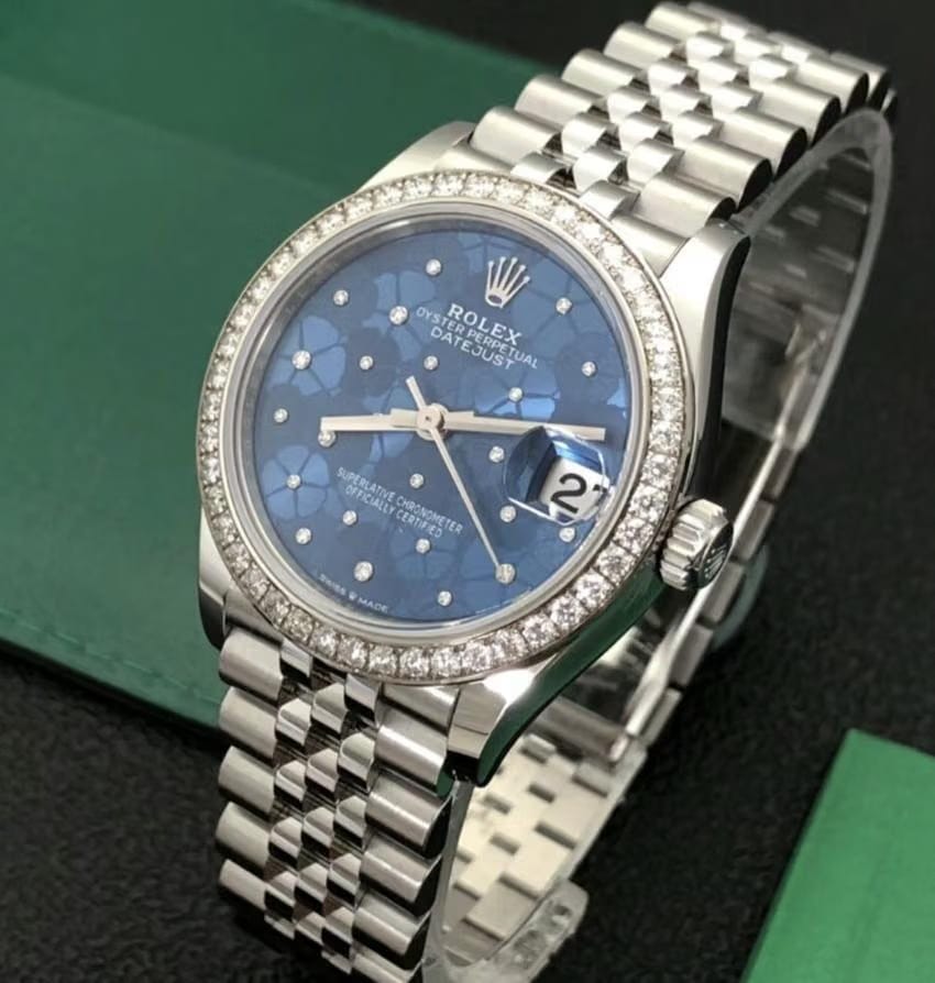 Rolex | Datejust | 278384RBR BLUE FLORAL JUB | Steel | 31 x 37 mm | Steel | Blue | Automatic