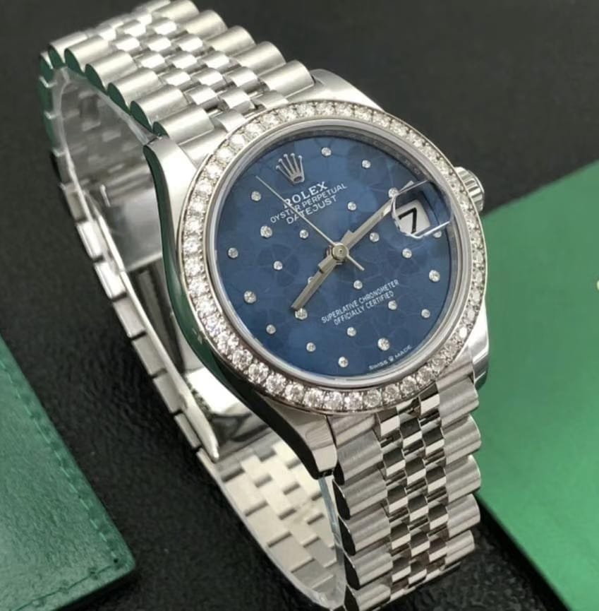 Rolex | Datejust | 278384RBR BLUE FLORAL JUB | Steel | 31 x 37 mm | Steel | Blue | Automatic
