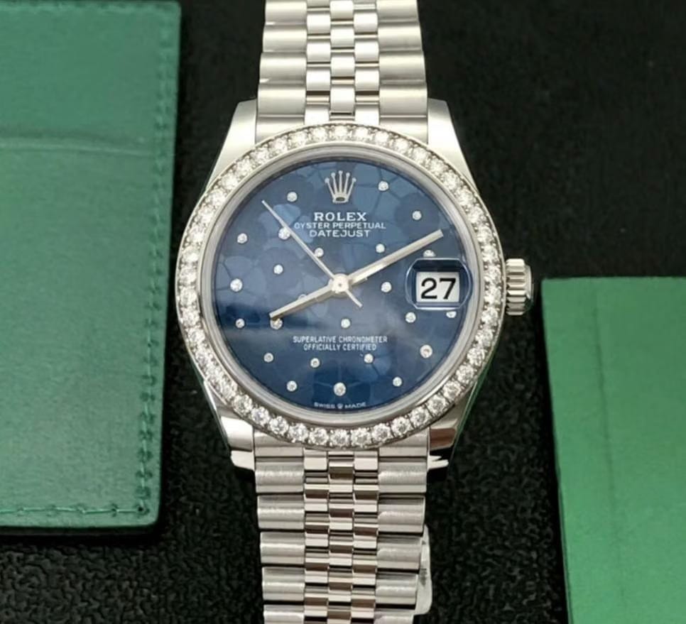 Rolex | Datejust | 278384RBR BLUE FLORAL JUB | Steel | 31 x 37 mm | Steel | Blue | Automatic