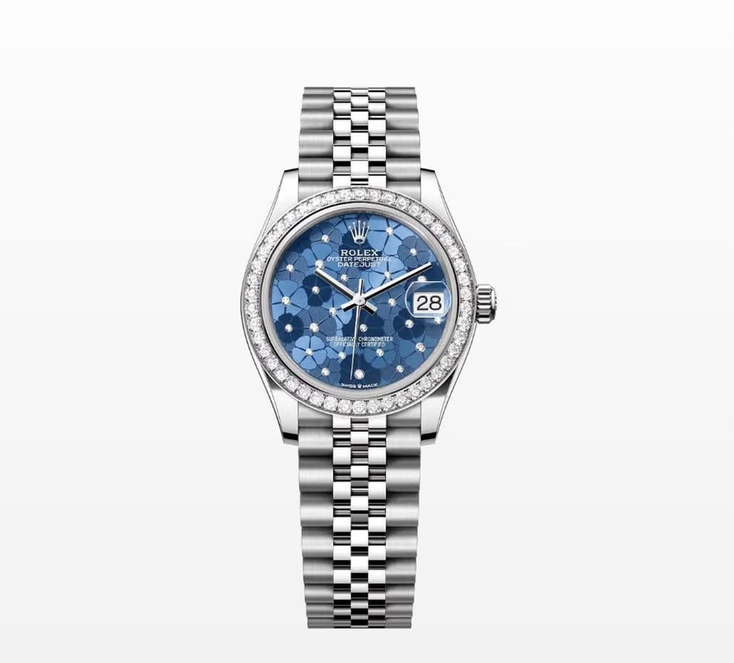 Rolex | Datejust | 278384RBR BLUE FLORAL JUB | Steel | 31 x 37 mm | Steel | Blue | Automatic