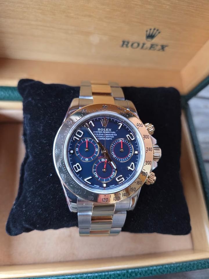 Rolex | Daytona | 116523 | Gold/Steel | 40 mm | Gold/Steel | Blue | Automatic