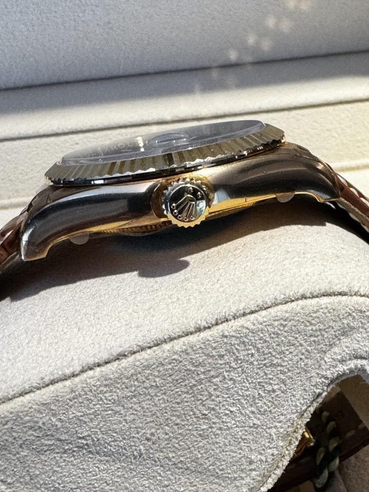 Rolex | Datejust | 116138 | Yellow gold | 36 mm | Leather | Black | Automatic
