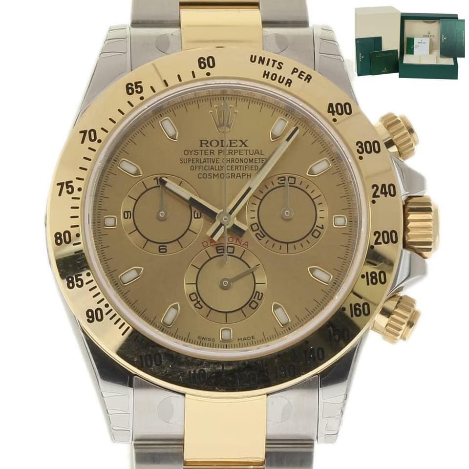 Rolex | Daytona | 116523 | Steel | 40 mm | Gold/Steel | Champagne | Automatic