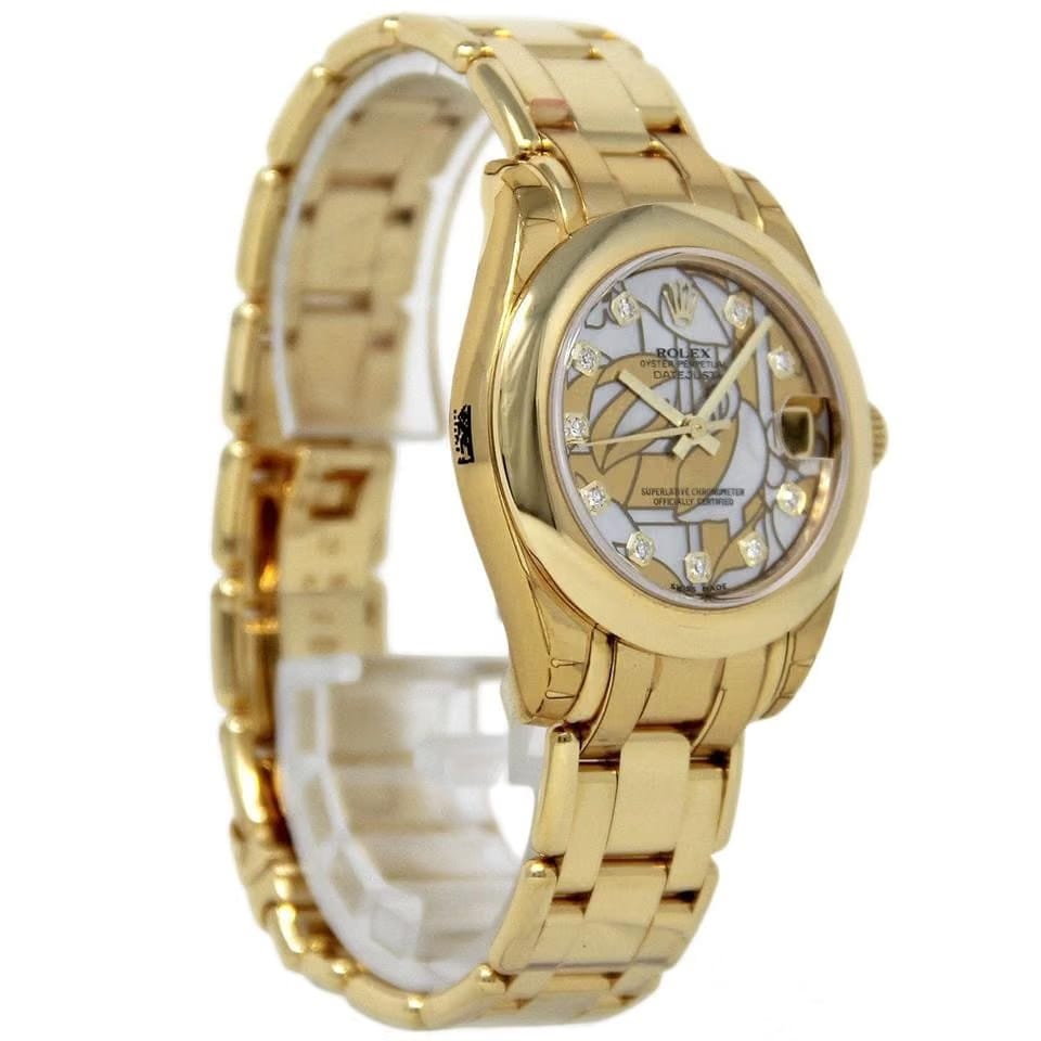 Rolex | Datejust | 81208 | Yellow gold | 34 mm | Yellow gold | Mother of pearl | Automatic