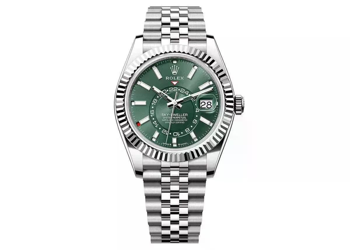 Rolex | Sky-Dweller | 336934 | White gold | 42 mm | Steel | Green | Automatic