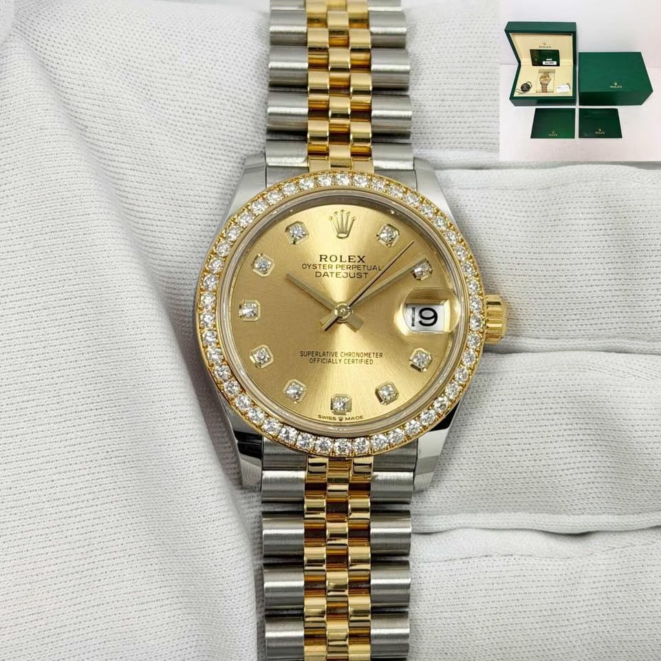 Rolex | Datejust | 278383RBR | Yellow gold | 31 mm | Champagne
