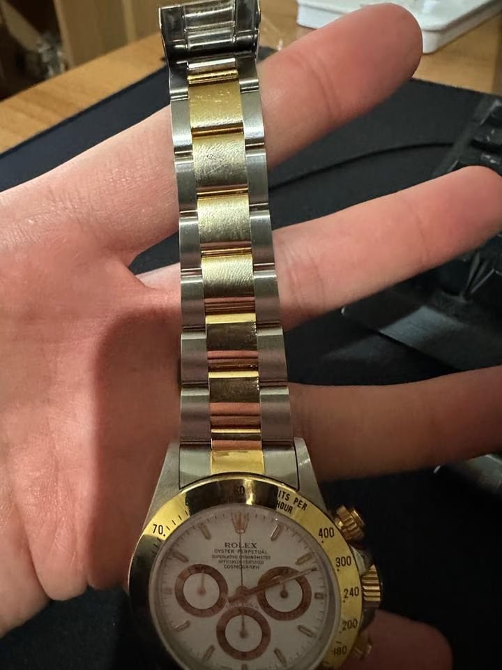 Rolex | Daytona | 16523 | Yellow gold | 40 mm | Gold/Steel | White | Automatic
