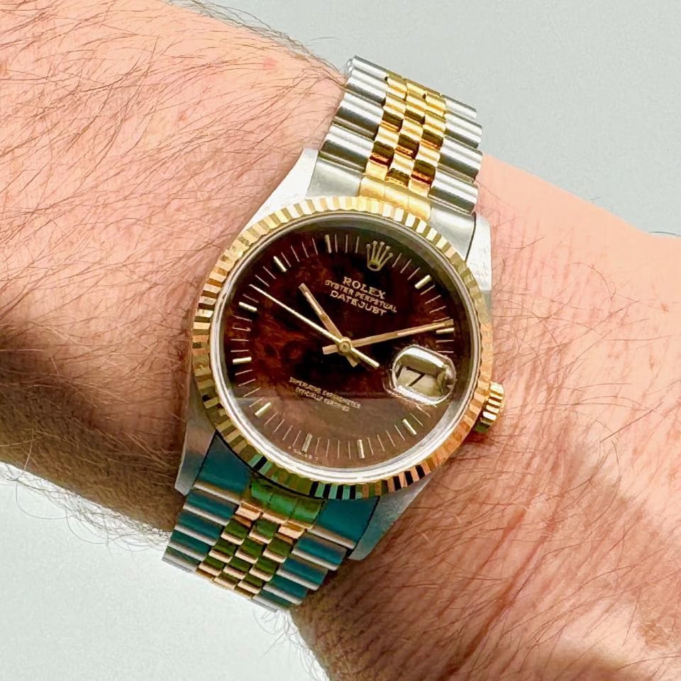 Rolex | Datejust | 16233 | Gold/Steel | 36 mm | Gold/Steel | Brown | Automatic