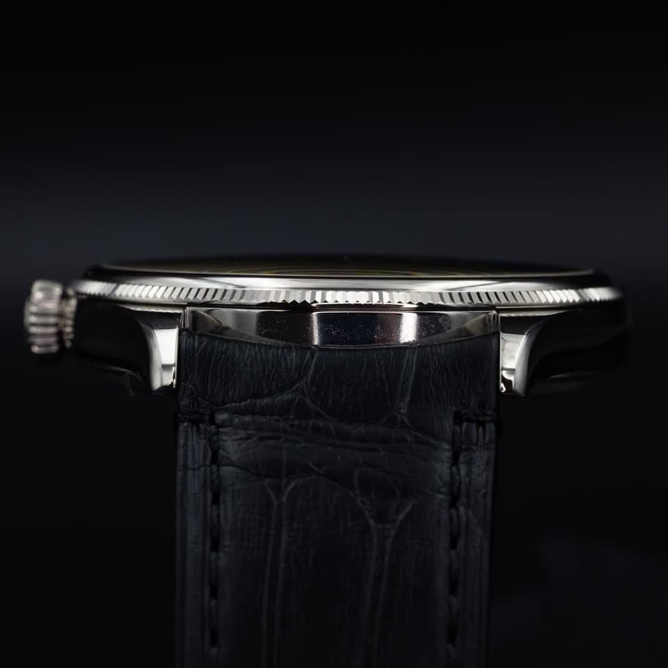 Rolex | 1908 | 52509 | White gold | 39 mm | Leather | Black | Automatic