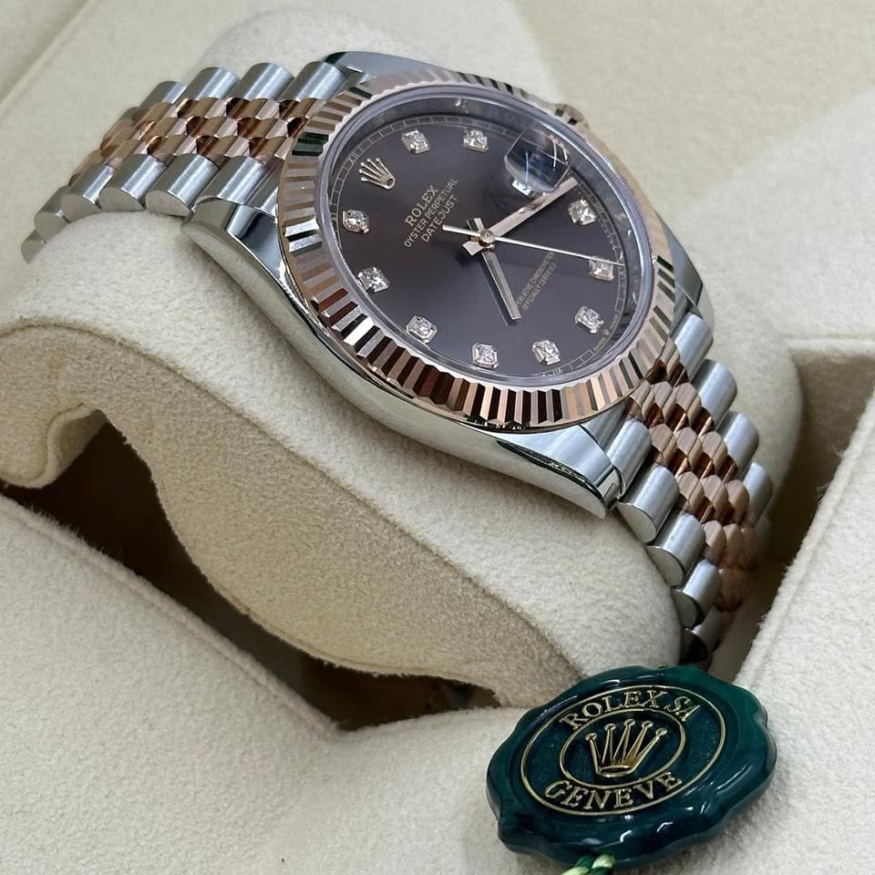 Rolex | Datejust | 126331G | Rose gold | 41 mm | Rose gold | Brown | Automatic
