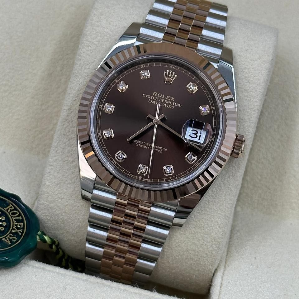 Rolex | Datejust | 126331G | Rose gold | 41 mm | Rose gold | Brown | Automatic