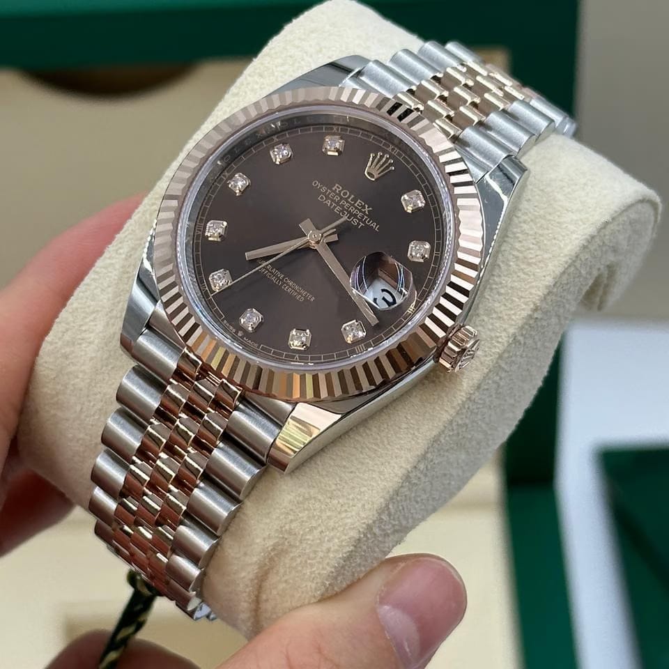 Rolex | Datejust | 126331G | Rose gold | 41 mm | Rose gold | Brown | Automatic