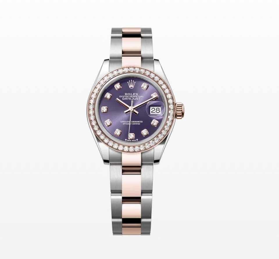 Rolex | Datejust | 279381RBR G PURPLE OYS | Gold/Steel | 28 x 30 mm | Gold/Steel | Purple | Automatic