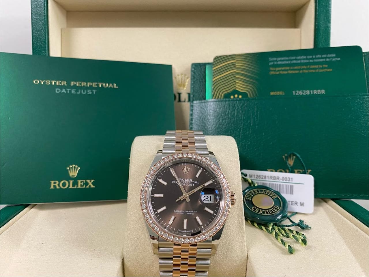 Rolex | Datejust | 126281RBR | Gold/Steel | 36 x 44 mm | Gold/Steel | Brown | Automatic