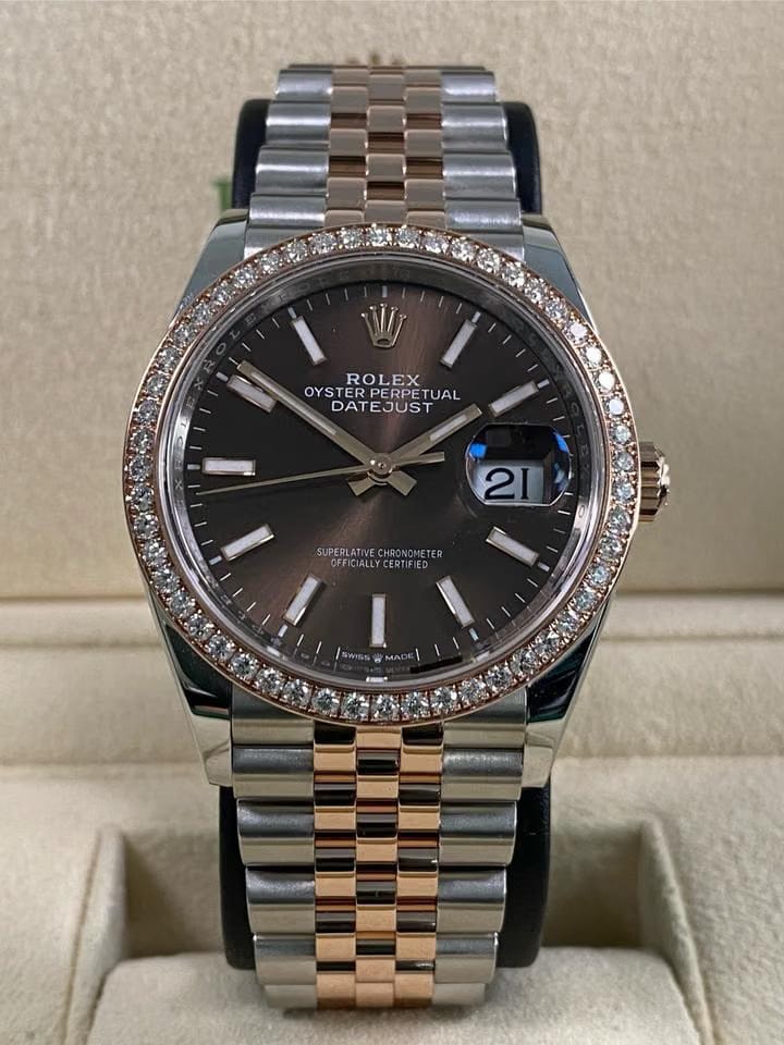 Rolex | Datejust | 126281RBR | Gold/Steel | 36 x 44 mm | Gold/Steel | Brown | Automatic