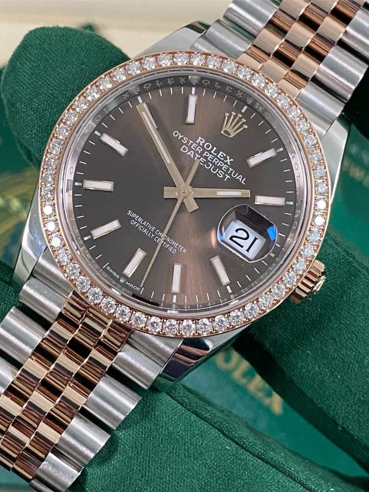 Rolex | Datejust | 126281RBR | Gold/Steel | 36 x 44 mm | Gold/Steel | Brown | Automatic