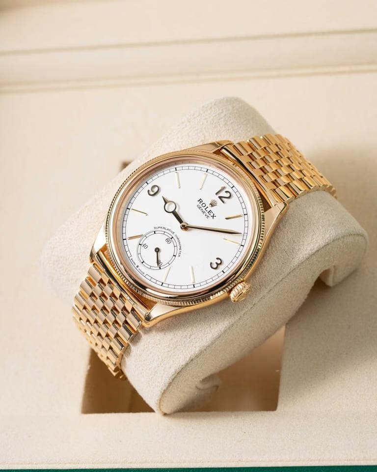 Rolex | 1908 | 52508 | Yellow gold | 39 mm | White | Automatic