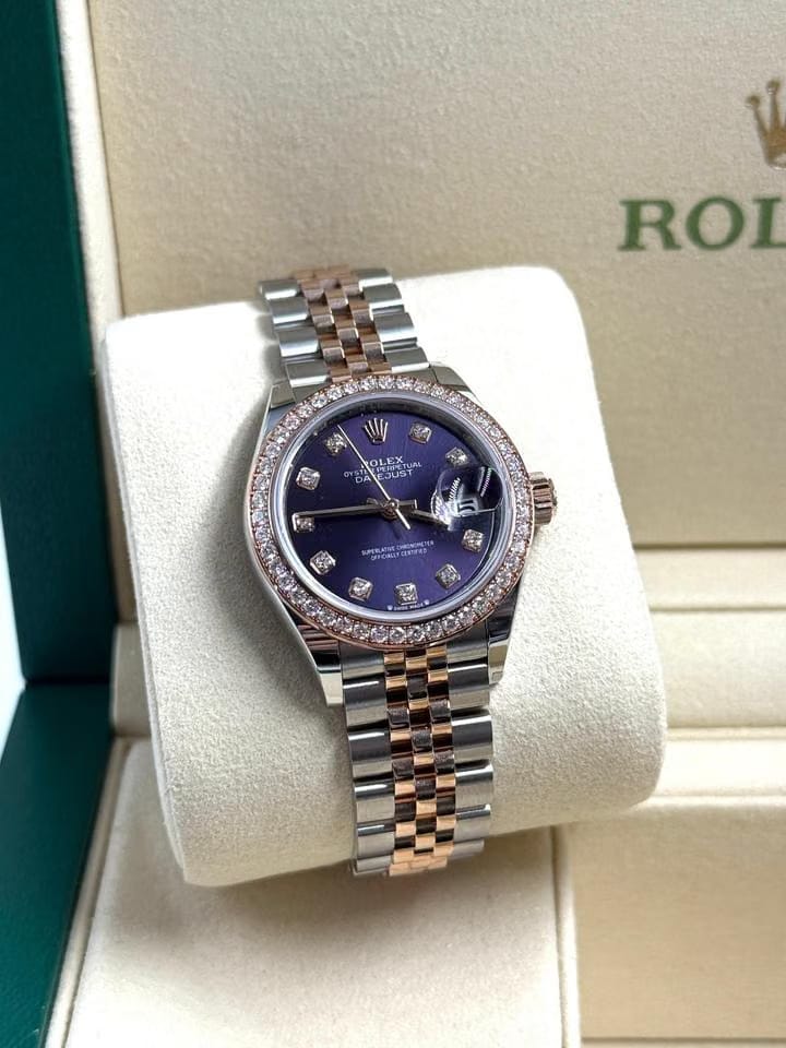 Rolex | Datejust | 279381RBR G PURPLE JUB | Gold/Steel | 28 x 30 mm | Gold/Steel | Purple | Automatic