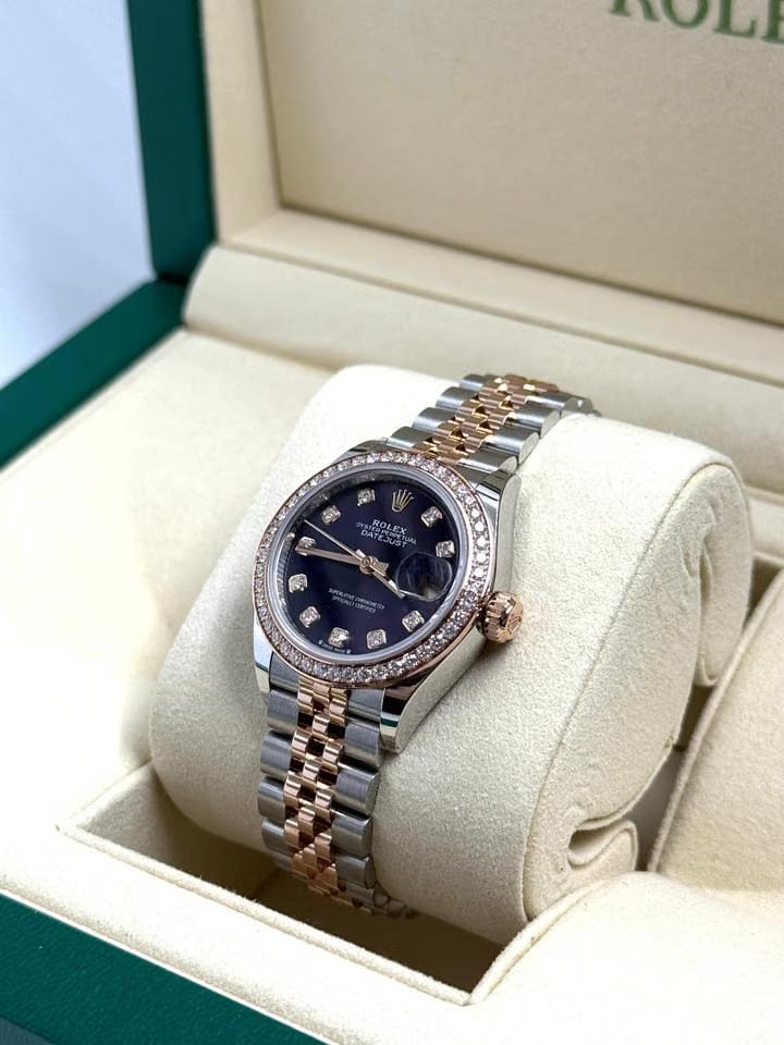 Rolex | Datejust | 279381RBR G PURPLE JUB | Gold/Steel | 28 x 30 mm | Gold/Steel | Purple | Automatic