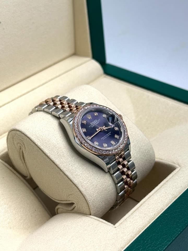 Rolex | Datejust | 279381RBR G PURPLE JUB | Gold/Steel | 28 x 30 mm | Gold/Steel | Purple | Automatic