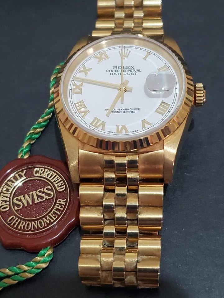 Rolex | Datejust | 16238 | Yellow gold | 36 mm | Yellow gold | White | Automatic
