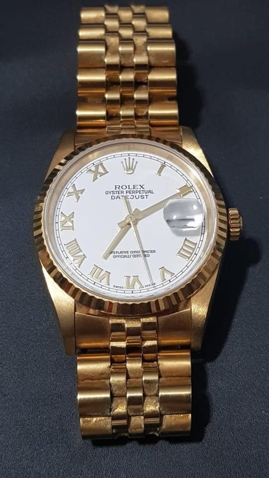 Rolex | Datejust | 16238 | Yellow gold | 36 mm | Yellow gold | White | Automatic
