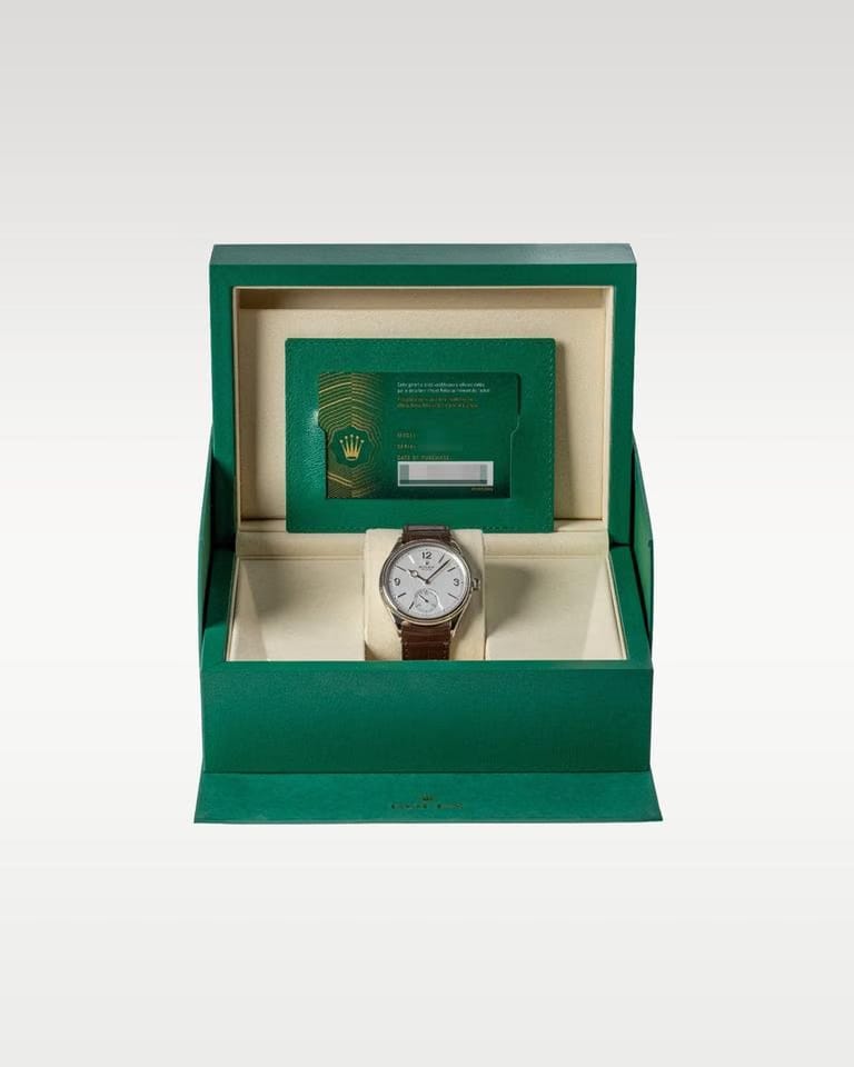 Rolex | 1908 | 52509 | White gold | 39 mm | Leather | White