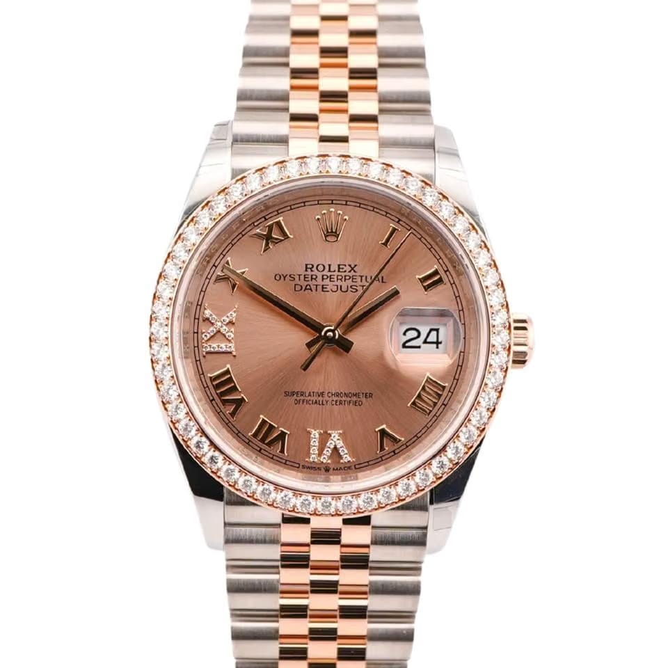 Rolex | Datejust | 126281RBR | Rose gold | 36 mm | Steel | Pink | Automatic