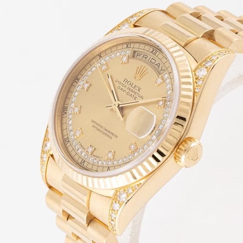 Rolex | Day-Date | 18338 | Yellow gold | 36 mm | Yellow gold | Champagne | Automatic