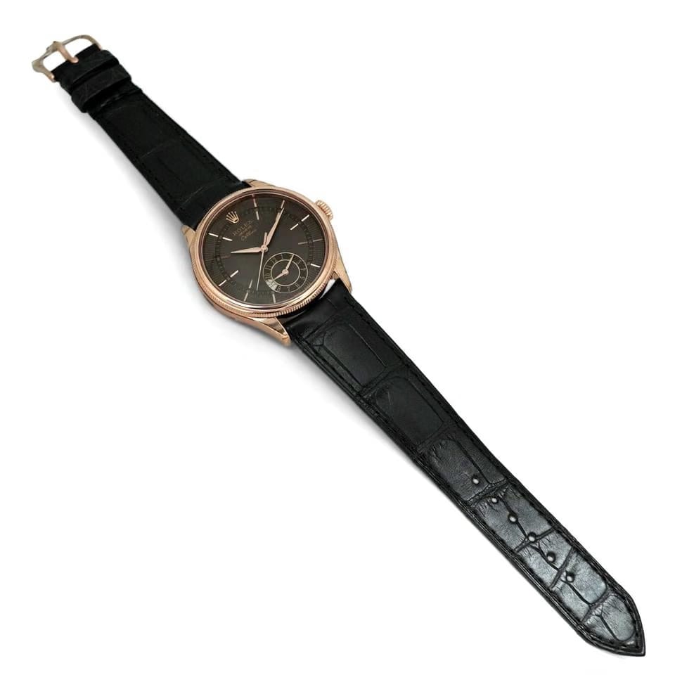 Rolex | Cellini | 50525 | Rose gold | 39 mm | Calf skin | Brown | Automatic
