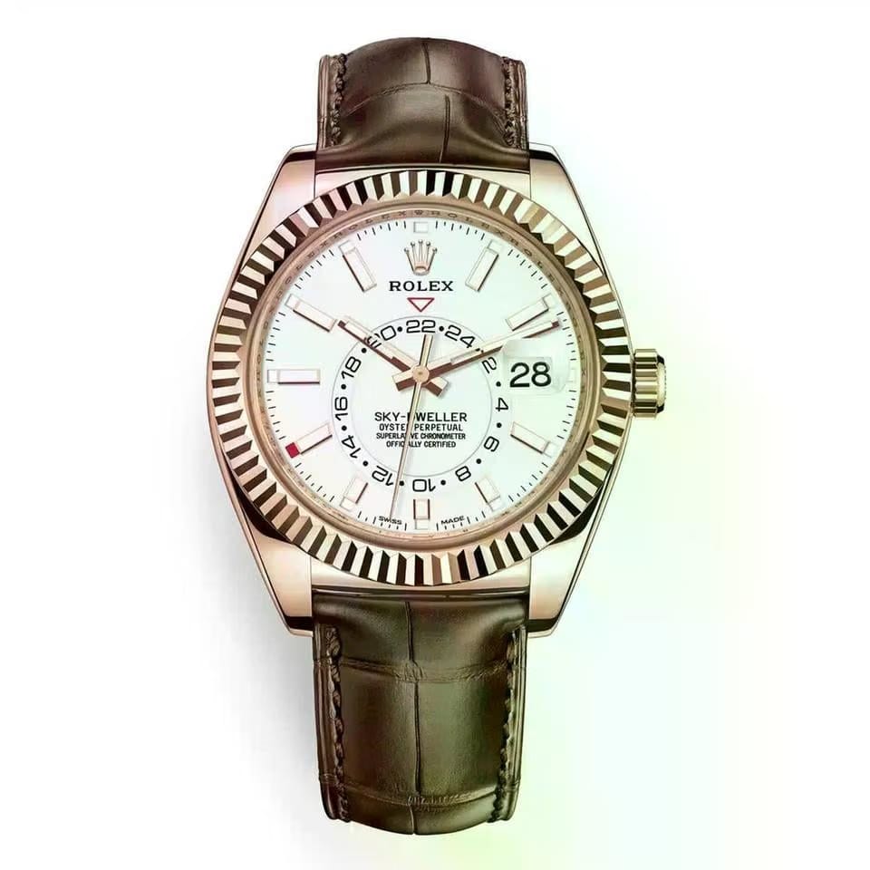 Rolex | Sky-Dweller | 326135 | Rose gold | 42 mm | White | Automatic
