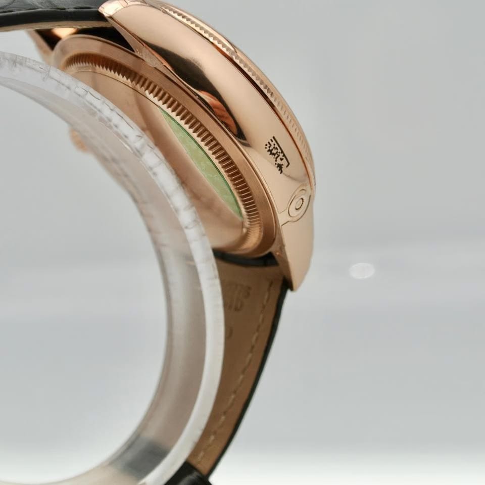 Rolex | Cellini | 50535 | Rose gold | 39 mm | Leather | White | Automatic