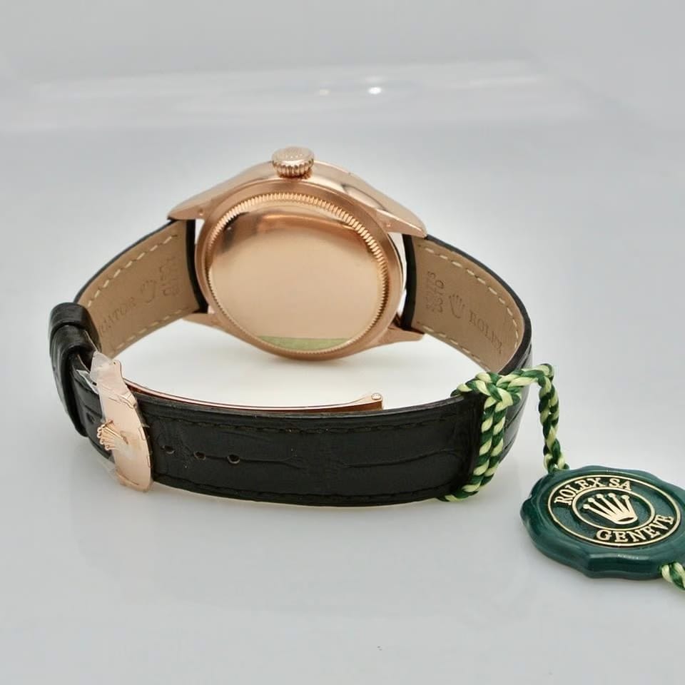 Rolex | Cellini | 50535 | Rose gold | 39 mm | Leather | White | Automatic