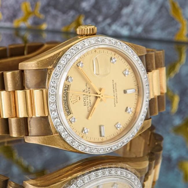 Rolex | Day-Date | 18048 | Yellow gold | 36 mm | Yellow gold | Champagne | Automatic