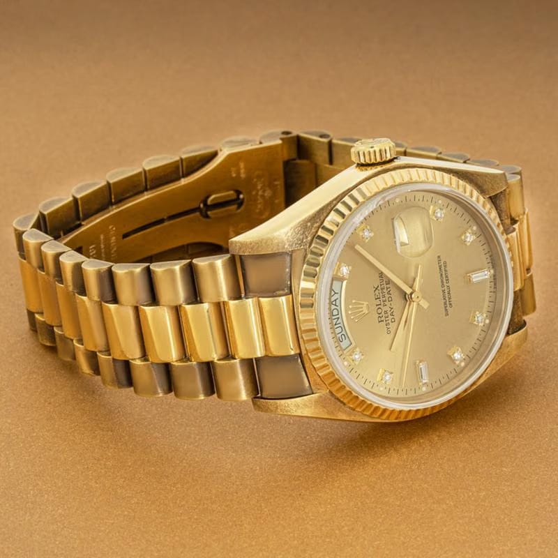 Rolex | Day-Date | 18038 | Yellow gold | 36 mm | Yellow gold | Champagne | Automatic