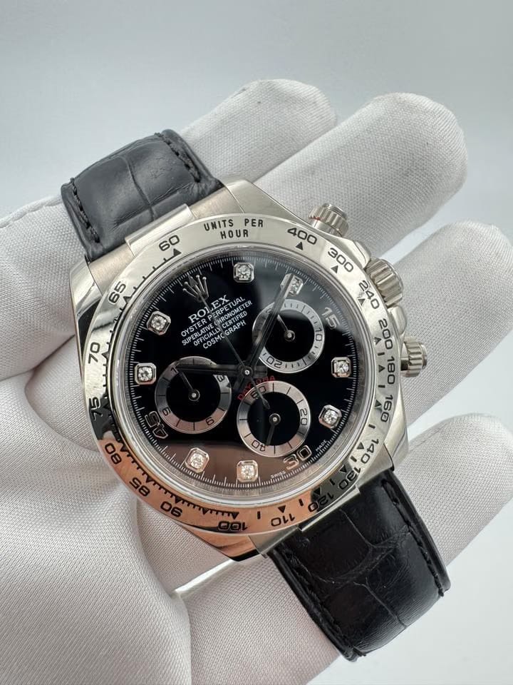 Rolex | Daytona | 116519LN | White gold | 40 x 43 mm | Rubber | Black | Automatic