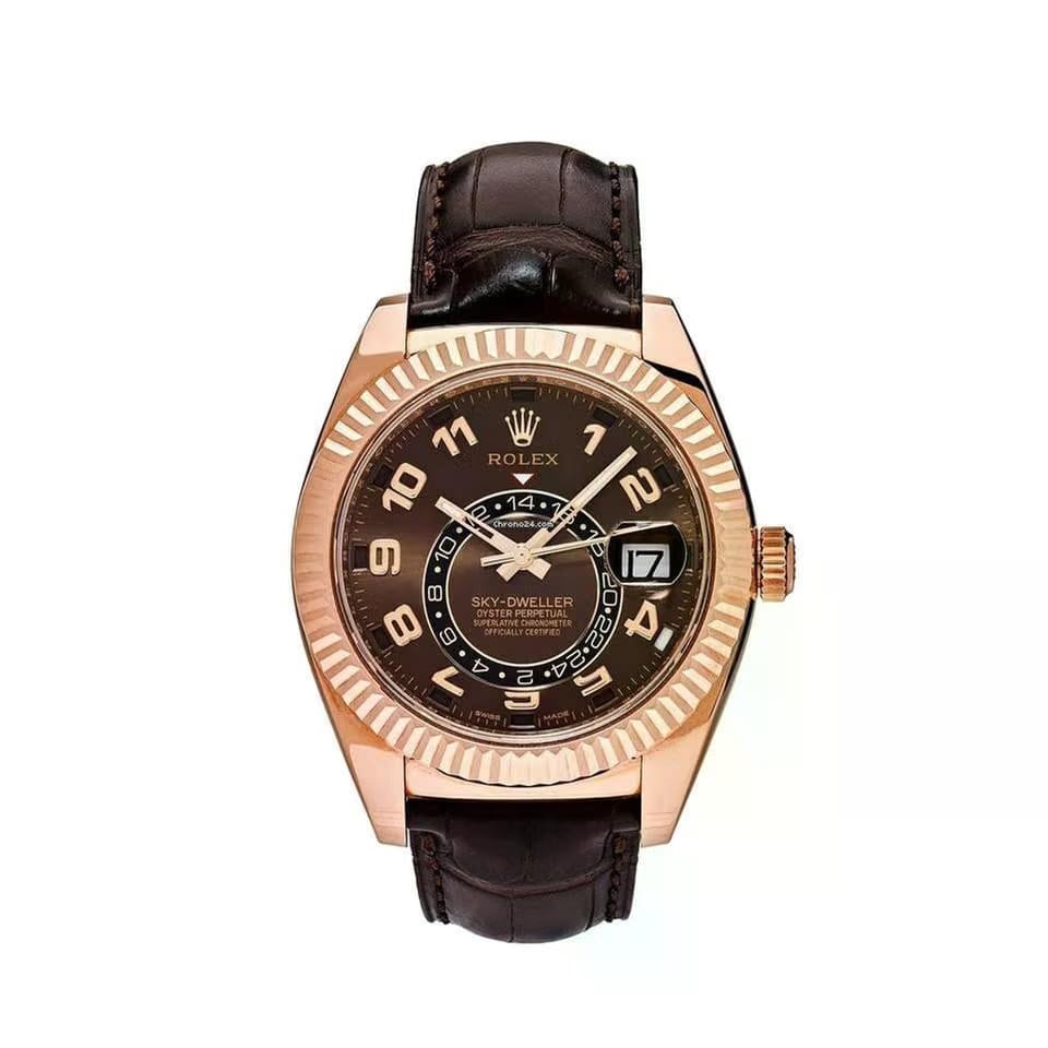 Rolex | Sky-Dweller | 326135 | Rose gold | 42 mm | Brown | Automatic