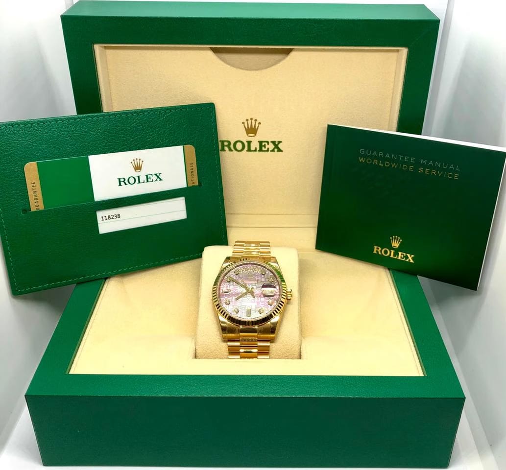 Rolex | Day-Date | 118238 | Yellow gold | 36 mm | Yellow gold | Mother of pearl | Automatic