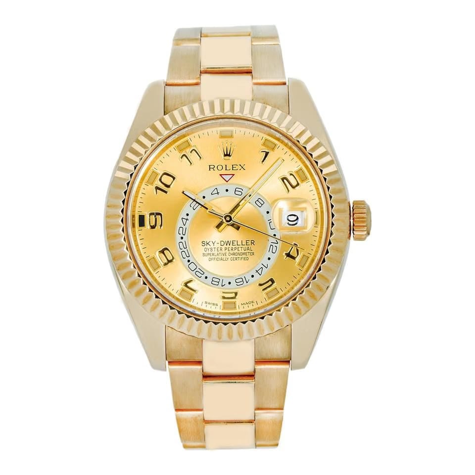 Rolex | Sky-Dweller | 326938 | Yellow gold | 42 mm | Yellow gold | Silver (solid) | Automatic