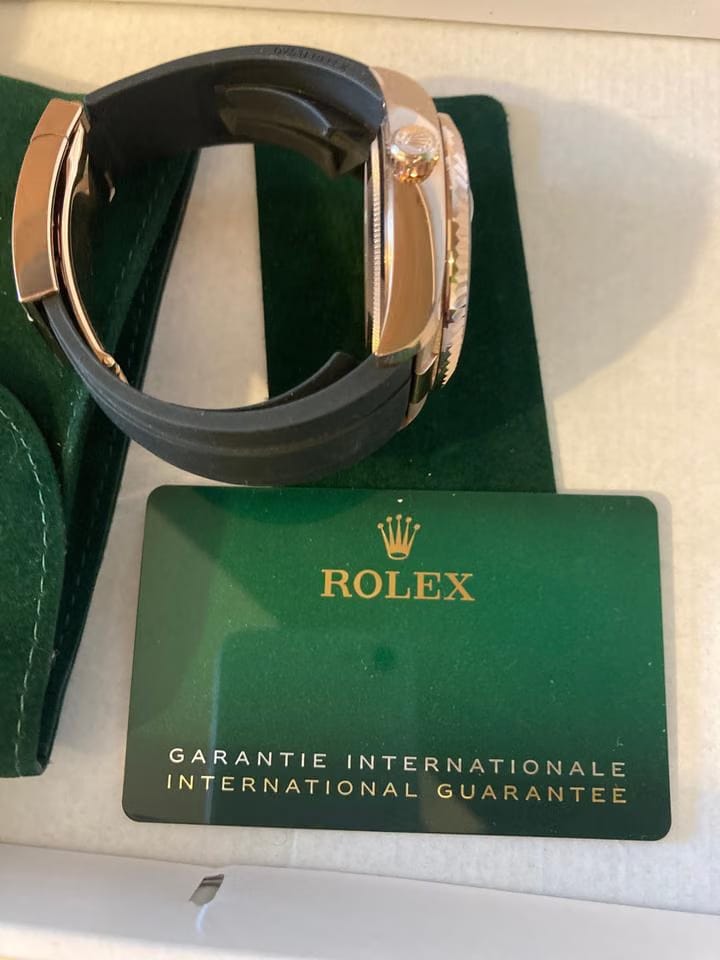 Rolex | Sky-Dweller | 326235-0002 | Rose gold | 42 mm | Rubber | Brown | Automatic