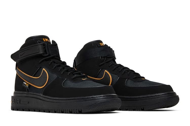 Air Force 1 Boot Black University Gold