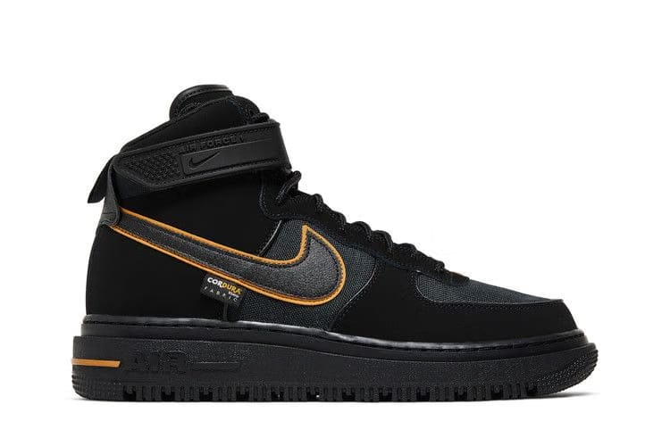 Air Force 1 Boot Black University Gold