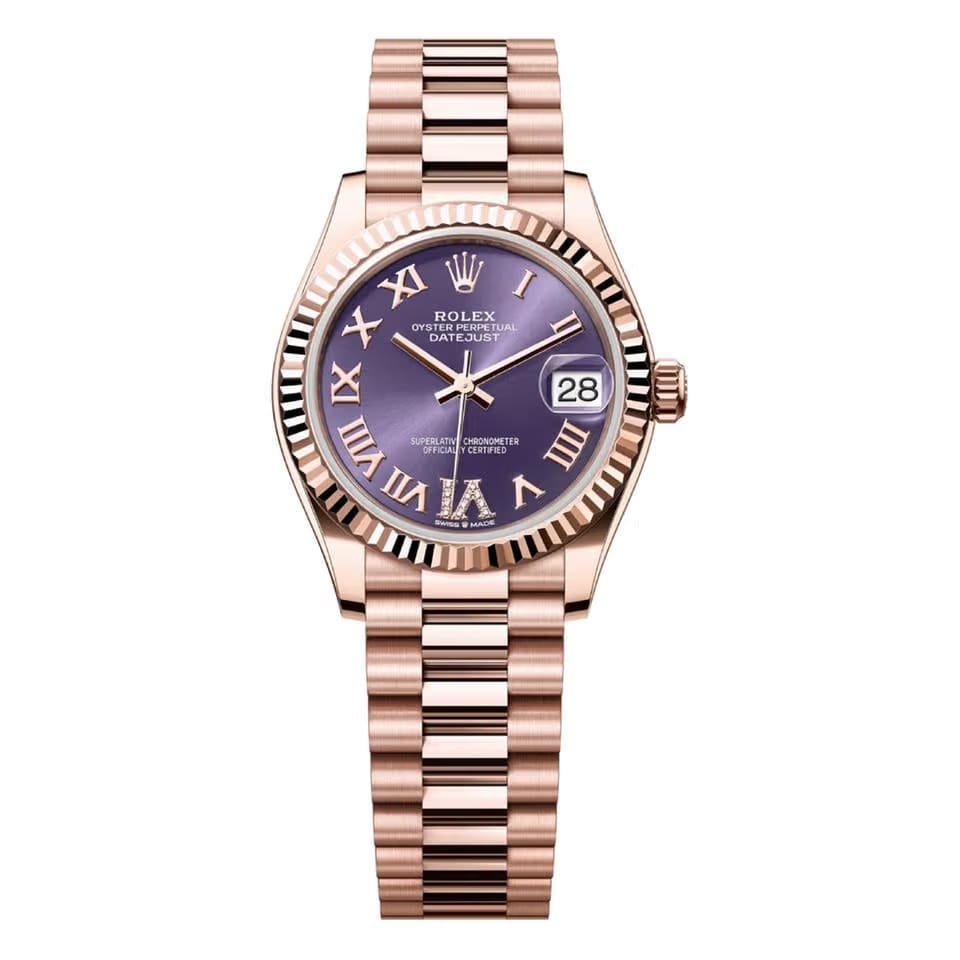 Rolex | Datejust | 278275-0029 | 31 mm | Rose gold | Purple | Automatic